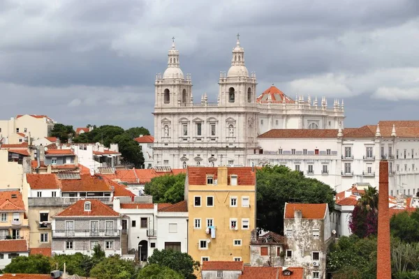 Stadtbild Von Lissabon Mit Dem Kloster Sao Vicente Fora Alfama — Stockfoto