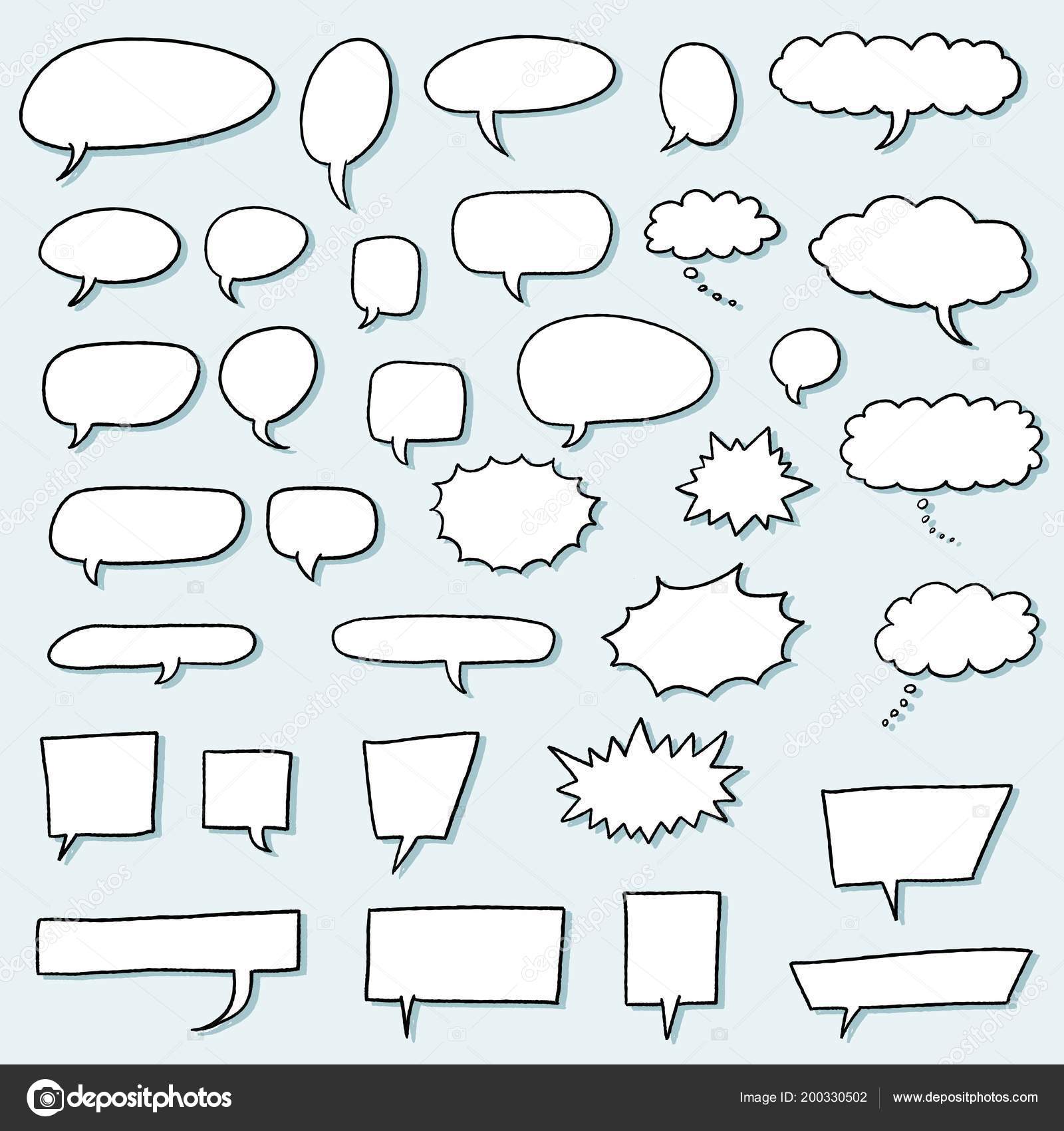 Vectores Burbuja Habla Juego Burbujas Diálogo Blanco Estilo Cómic Vector de  stock #200330502 de ©tupungato, image size:1600x1700