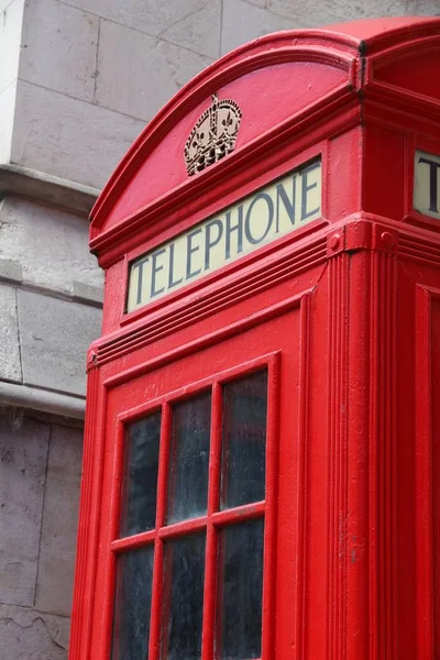 Londyn Budki Telefonicznej Czerwony Telefon Kiosk Wielkiej Brytanii — Zdjęcie stockowe