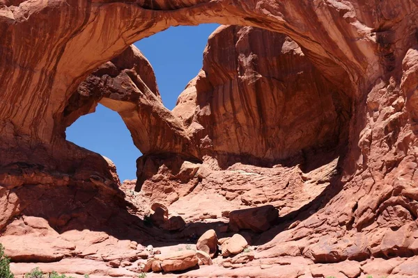 Národním Parku Arches Utah Usa Dvojitý Oblouk — Stock fotografie