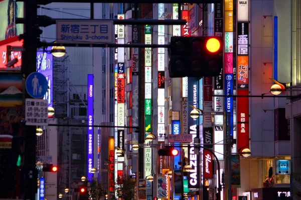 Tokyo Japonya Kasım 2016 Shinjuku Tokyo Bölge Japonya Neon Işıkları — Stok fotoğraf