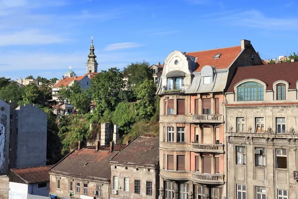 Stadtsilhouette Von Belgrad Mit Altstadt Hauptstadt Serbiens — Stockfoto
