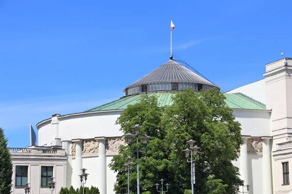 Budynek Sejmu Warszawie Architektura Rządowa — Zdjęcie stockowe