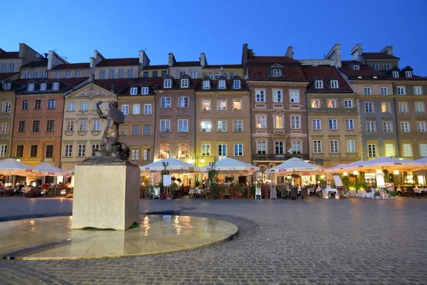 Warsaw Poland June 2016 People Visit Rynek Main Square Old — Stock Photo, Image