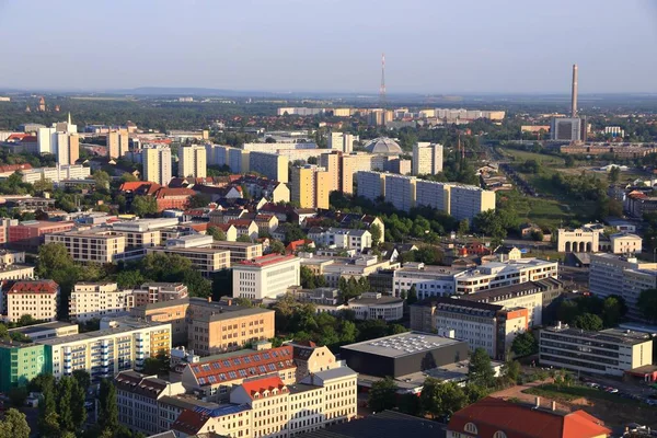 (Devlet Sachsen) Almanya'da Leipzig şehir. Cityscape Marienbrunn ve Connewitz konut ilçe ile.