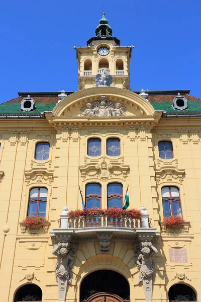 Stadhuis Szeged Hongarije Lokale Administratiegebouw — Stockfoto