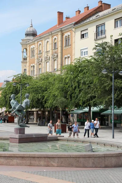 Szombathely Hungary August 2012 People Visit Old Town Szombathely Hungary — Stock Photo, Image