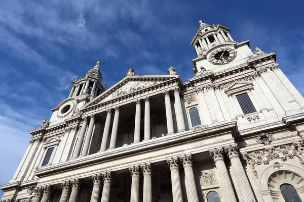 Лондон Великобритания Фасадная Архитектура Собора Святого Павла — стоковое фото