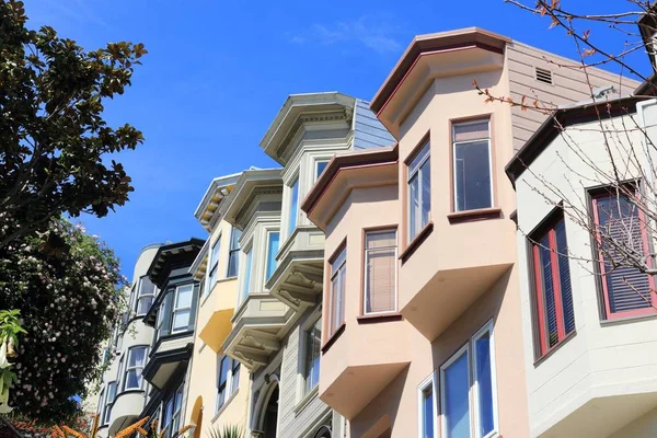 San Francisco California Beautiful Old Architecture Telegraph Hill Area — Stock Photo, Image