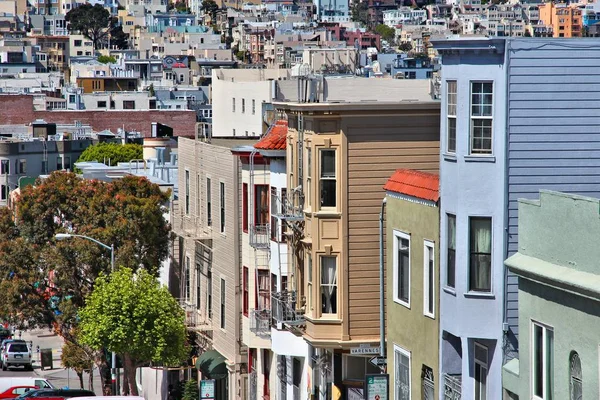 San Francisco California Vista Sulla Città Con Telegraph Hill — Foto Stock