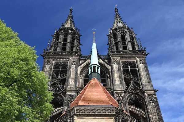 Meissen Città Germania Libero Stato Sassonia Chiesa Cattedrale Meissen Meissner — Foto Stock