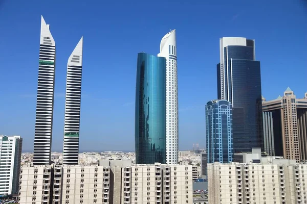 Skyline Району Торгового Центру Дубаї Оае — стокове фото