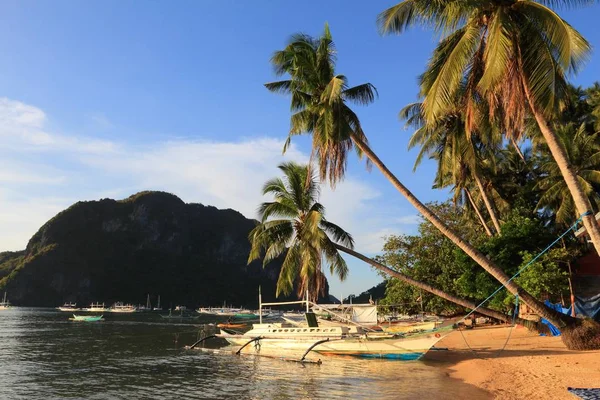 Philippines Beach Landscape Corong Corong Beach Nido Palawan Island Sunset — Stock Photo, Image