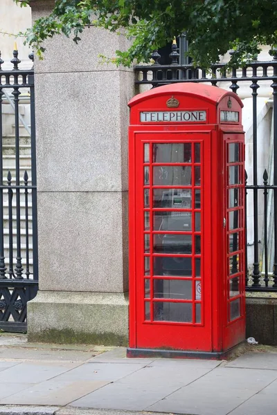 London phone booth - red telephone in the UK.