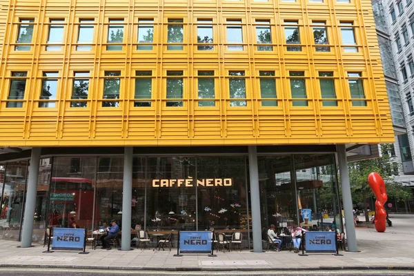 Londres Reino Unido Julio 2016 Gente Visita Caffe Nero Centro — Foto de Stock