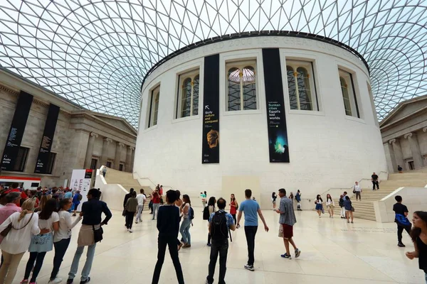 London Verenigd Koninkrijk Juli 2016 Mensen Bezoeken Britse Museum Grote — Stockfoto