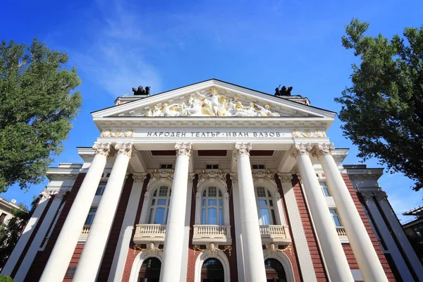 Ivan Vazov Edificio Del Teatro Nacional Sofía Bulgaria Capital — Foto de Stock