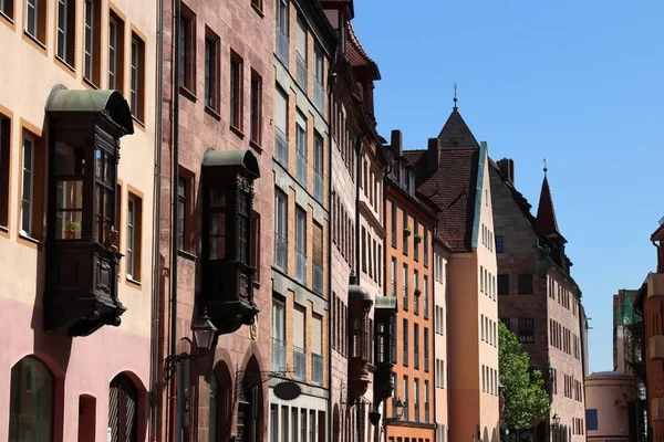 Norimberga Città Germania Regione Della Franconia Centrale Vista Strada Residenziale — Foto Stock