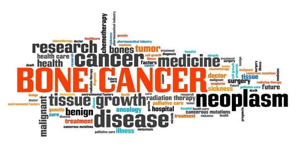 Bone cancer - serious disease word cloud concept.