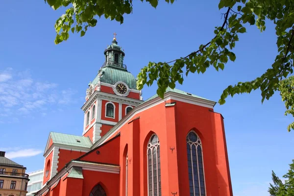 ストックホルムの建築 ノルマルム地区にセント ジェームズ教会 — ストック写真