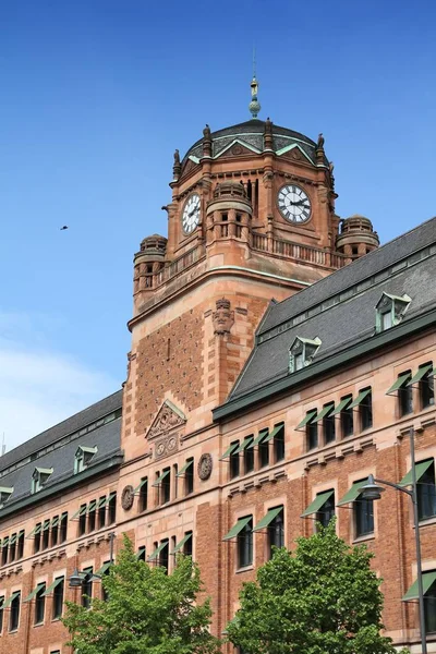 Stockholmer Stadt Zentrales Postgebäude Altes Wahrzeichen Jugendstil — Stockfoto