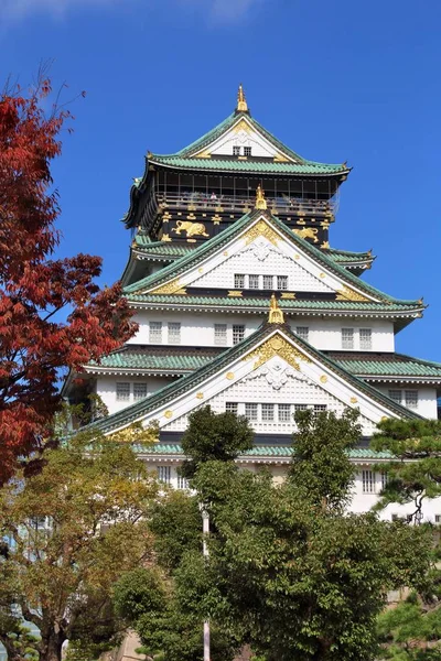Osaka Kalesi Japonya Dönüm Noktası Belirlenmiş Bir Japon Özel Tarihi — Stok fotoğraf