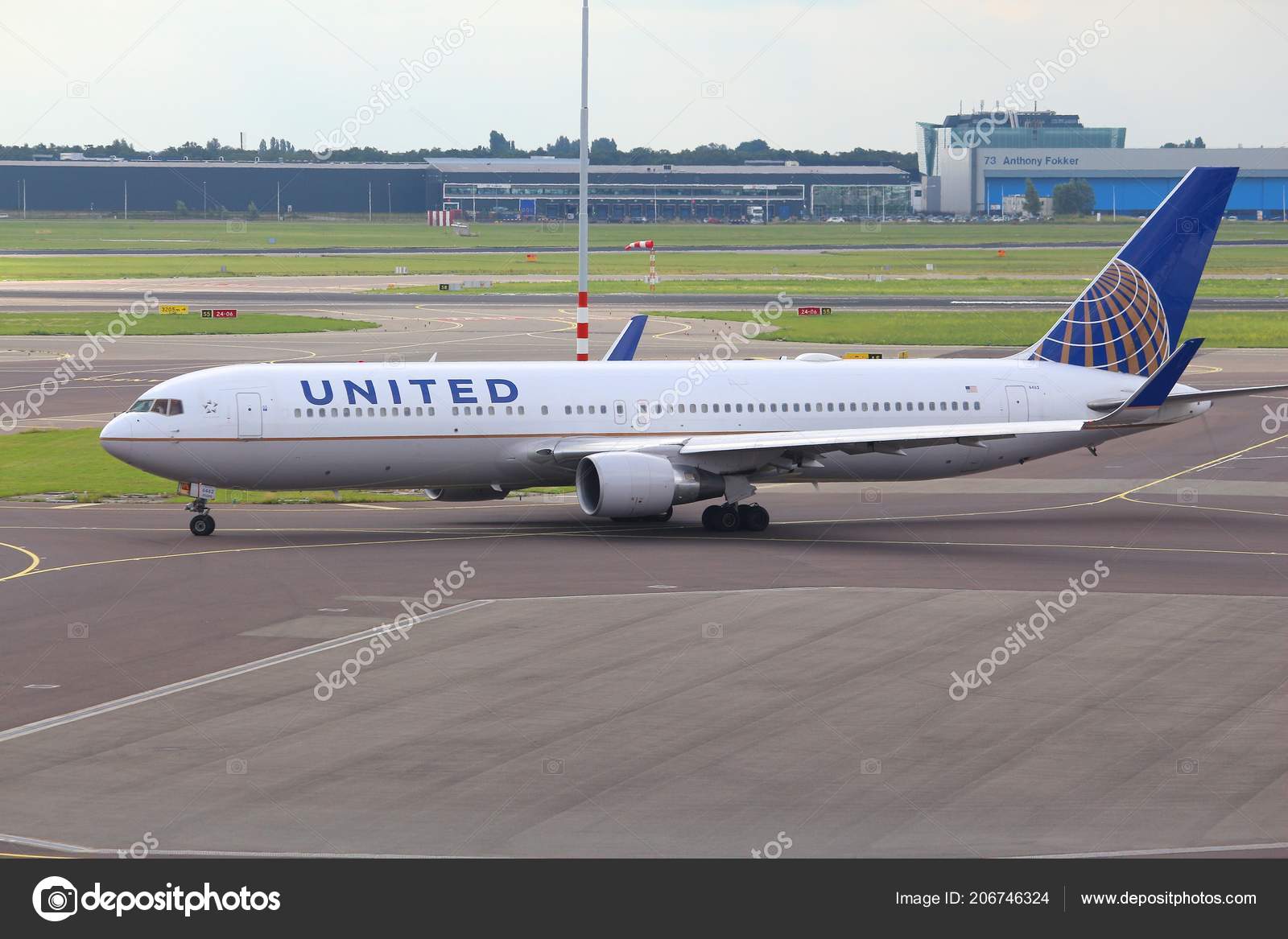 Amsterdam Netherlands July 2017 United Airlines Boeing 767