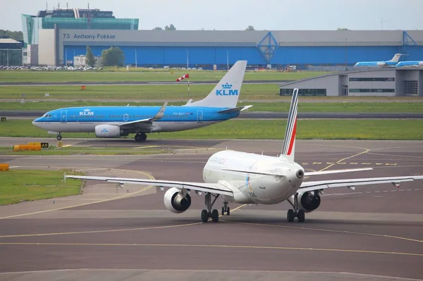 Amsterdam Nederland Juli 2017 Air France Klm Vliegtuigen Schiphol Amsterdam — Stockfoto