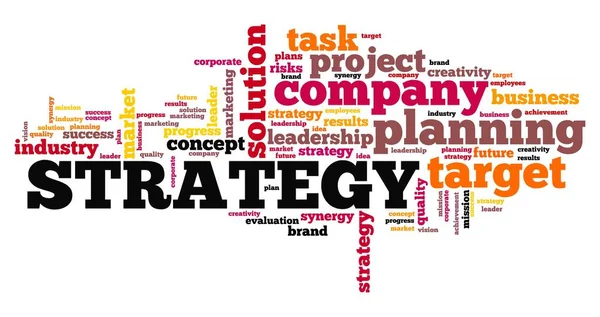 Strategy Business Corporate Planning Word Cloud Sign — Stock Photo, Image