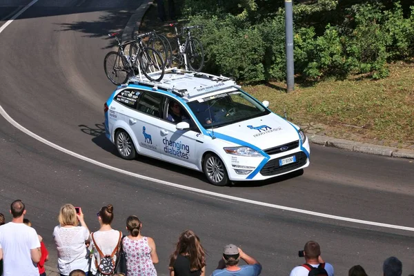 Битом Польша Июля 2016 Года Командный Автомобиль Участвует Велогонке Tour — стоковое фото