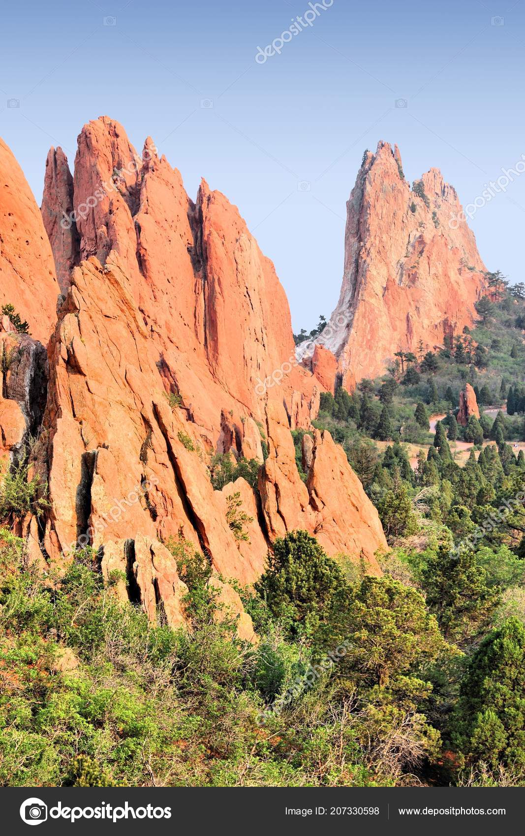 Garden Gods Colorado Springs National Natural Landmark Stock