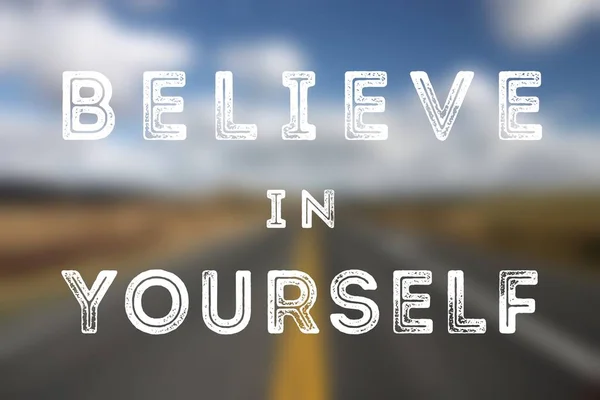 Geloven Jezelf Zelfvertrouwen Motivationele Poster — Stockfoto