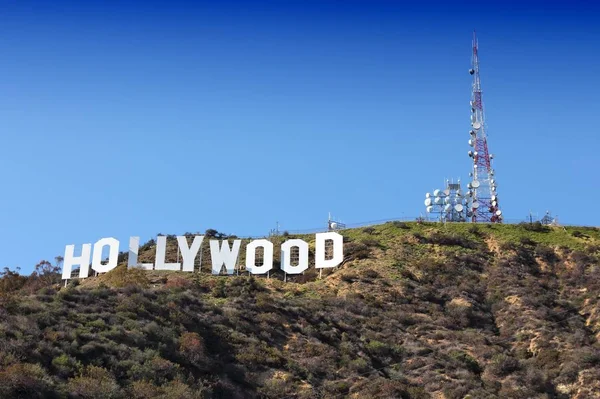 洛杉矶 2014 在洛杉矶的好莱坞标志 最初创建于 1923 年和是洛杉矶历史文化古迹的标志 — 图库照片
