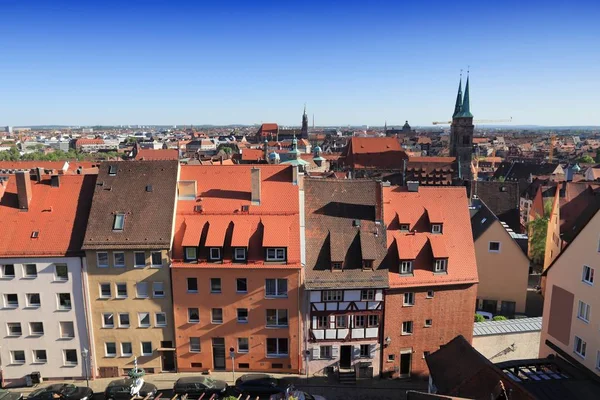 Panorama Města Norimberku Německu Oblast Střední Franky Výhled Staré Město — Stock fotografie