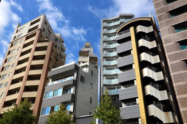 Tokyo Tipica Architettura Residenziale Skyline Nel Quartiere Asakusa — Foto Stock