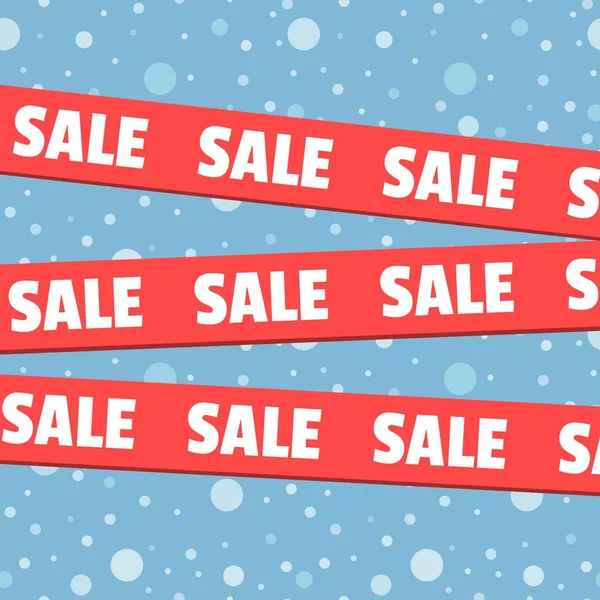 Winter Sale Sign Text Snow Background — Stock Vector