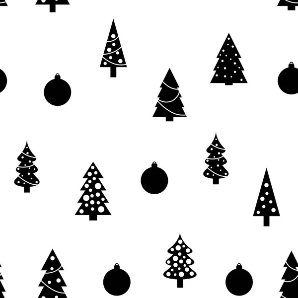 クリスマス パターン シームレスな背景テクスチャ クリスマス ツリーのベクトル — ストックベクタ