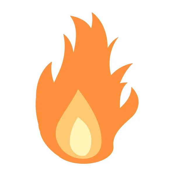 Einfaches Feuer Symbol Vektor Feuer Illustration Design Element — Stockvektor