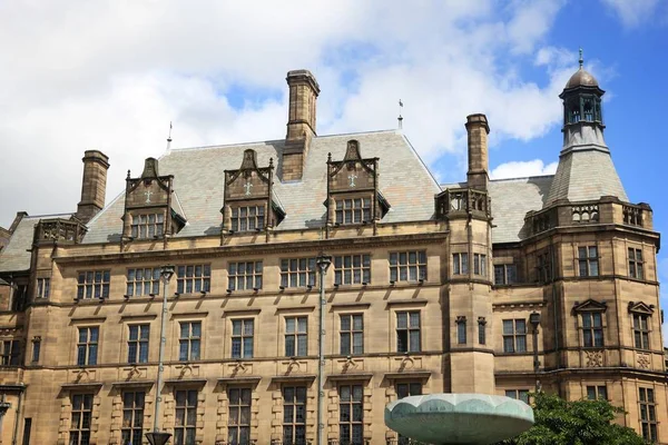 Sheffield City England Town Hall Local Government Building — Stock Photo, Image