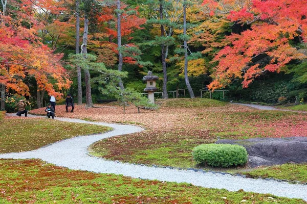 Нара Япония Ноября 2016 Года Туристы Посещают Сад Ёсикьен Наре — стоковое фото