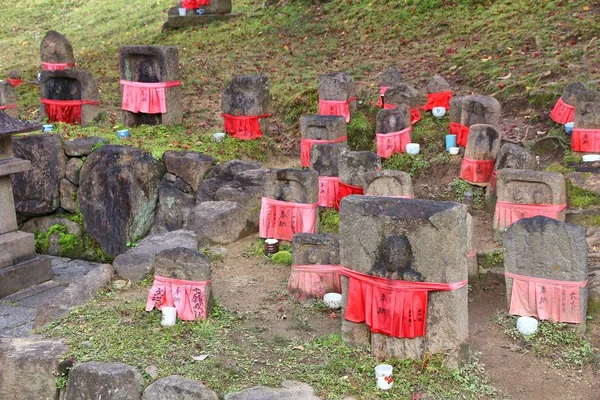 Νάρα Ιαπωνία Νοεμβρίου 2016 Jizo Μποντισάτβα Αγάλματα Πετρών Στο Kofukuji — Φωτογραφία Αρχείου