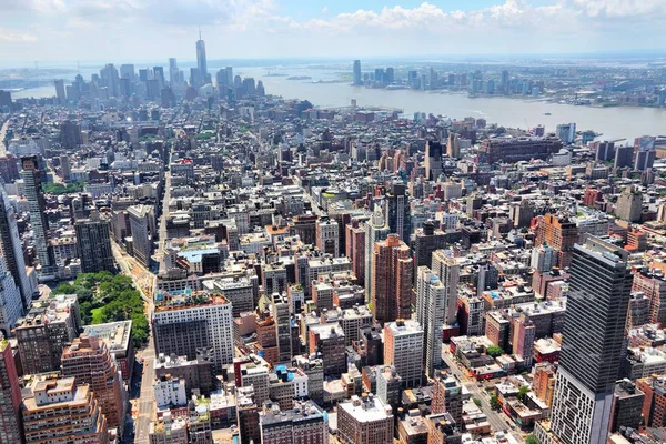 ニューヨーク市のマンハッタン上空表示 ニューヨーク都市景観 — ストック写真