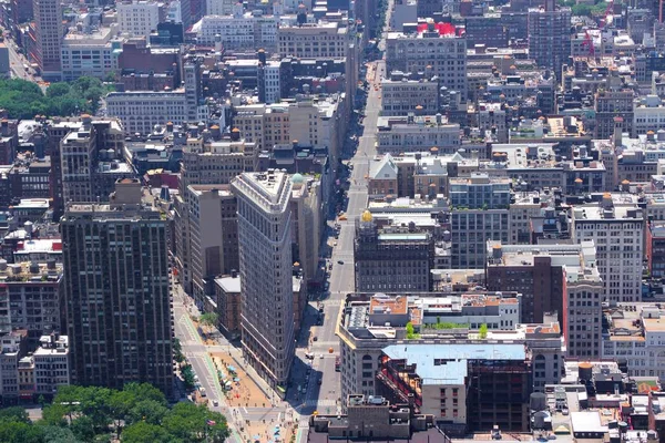 New York Flatiron Ilçe Amerika Birleşik Devletleri Havadan Görünümü — Stok fotoğraf