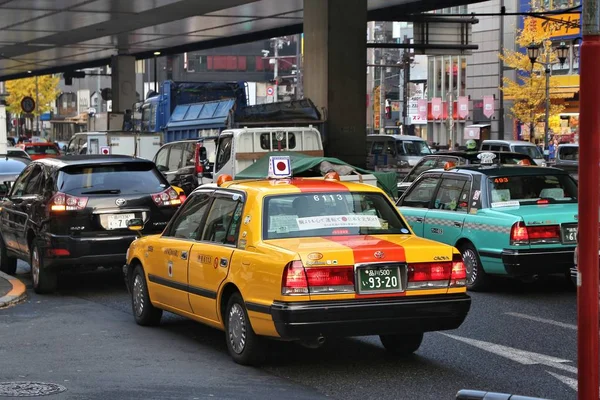 Tokyo Japon 1Er Décembre 2016 Conduites Taxi Dans District Roppongi — Photo