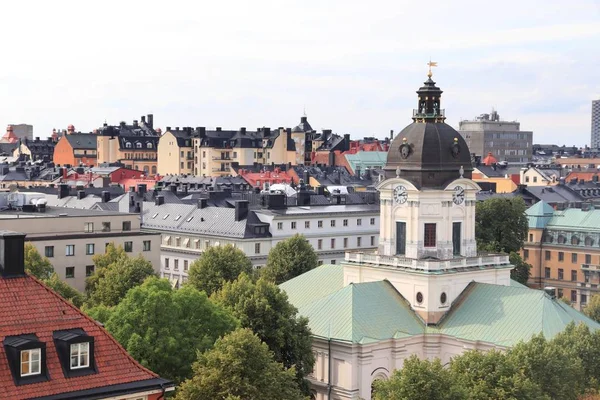 ストックホルム スウェーデン ノルマルム地区の都市建築 アドルフ フレドリックス教会 — ストック写真