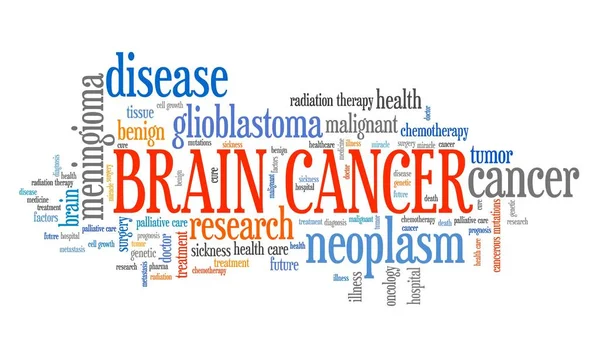 Brain Cancer Glioblastoma Meningioma Other Types Serious Disease Word Cloud — Stock Photo, Image