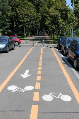 Bisiklet yolu Bükreş, Romanya. Bisiklet Altyapı.