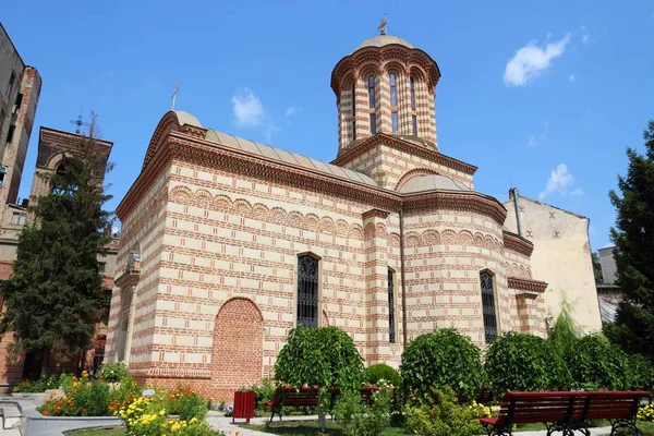 Staden Bukarest Rumänien Gamla Domstolen Kyrka Anthony — Stockfoto