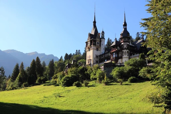 Rumänien Landmärke Peles Castle Renässansens Revival Stil Arkitektur — Stockfoto
