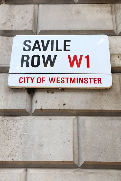 Londra Ngiltere Temmuz 2016 Londra Savile Row Sokak Işareti Savile — Stok fotoğraf